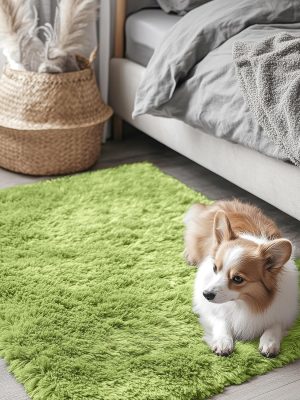 914Z4uvDqCL._AC_SL1500_.jpg RUGSREAL 2x3 Machine Washable Small Bedside Rug, Soft Fluffy Shaggy Entryway Throw Rugs for Bedroom, Living Room, Indoor Floor Carpet for Kids Girl Boy, Nursery Rooms, Home Decor Aesthetic, Grass Green
