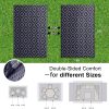 RUGSREAL Outdoor Rug 5x8 ft Waterproof Reversible Mat, Black & Grey