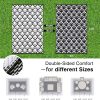 RUGSREAL Outdoor Rug 9x12 ft Waterproof Reversible Braided Mat, Black & White