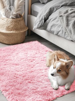 91DPCQ1NENL._AC_SL1500_.jpg RUGSREAL 2x3 Machine Washable Small Bedside Rug, Soft Fluffy Shaggy Entryway Throw Rugs for Bedroom, Living Room, Indoor Floor Carpet for Kids Girls and Boys, Nursery Rooms, Home Decor Aesthetic, Pink