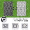 RUGSREAL Outdoor Rug 5x8 ft Waterproof Reversible Braided Mat, Black & White