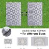 RUGSREAL Outdoor Rug 5x8 ft Waterproof Reversible Mat, Grey & White