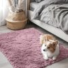 RUGSREAL 2x3 Machine Washable Small Bedside Rug, Soft Fluffy Shaggy Entryway Throw Rugs for Bedroom, Living Room, Indoor Floor Carpet for Kids Girls and Boys, Nursery Rooms, Home Decor Aesthetic, Blush