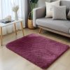 RUGSREAL 2x3 Machine Washable Small Bedside Rug, Soft Fluffy Shaggy Entryway Throw Rugs for Bedroom, Living Room, Indoor Floor Carpet for Kids Girls Boys, Nursery Rooms, Home Decor Aesthetic, Burgundy