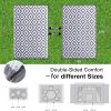 RUGSREAL Outdoor Rug 8x10 ft Waterproof Reversible Mat, Grey & White