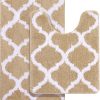 RUGSREAL Bathroom Rugs Set 2 Piece, 30"x20"+24"x20", Beige