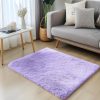 RUGSREAL 2x3 Machine Washable Small Bedside Rug, Soft Fluffy Shaggy Entryway Throw Rugs for Bedroom, Living Room, Indoor Floor Carpet for Kids Girl Boy, Nursery Room, Home Decor Aesthetic, Light Purple