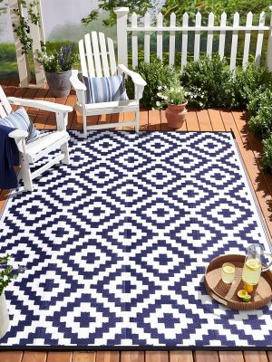 91vKTa1srKL._AC_SL1500_.jpg RUGSREAL Outdoor Rug 6x9 ft Waterproof Reversible Mat, Navy & White