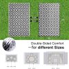 RUGSREAL Outdoor Rug 5x8 ft Waterproof Reversible Mat, Black & White